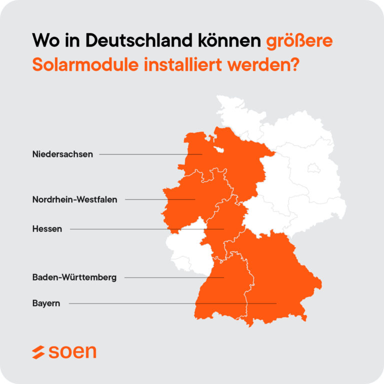 Wo in Deutschland kann man größere Photovoltaikmodule installieren? 