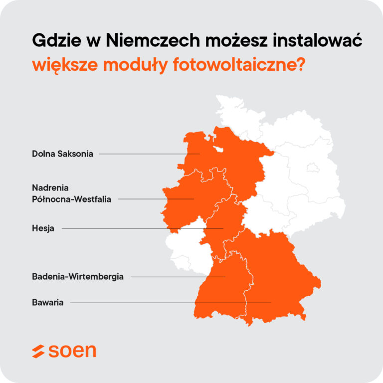 Gdzie w Niemczech możesz instalować większe moduły fotowoltaiczne? 