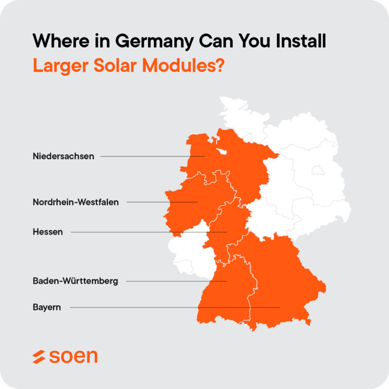 German states with no restrictions on larger solar modules.